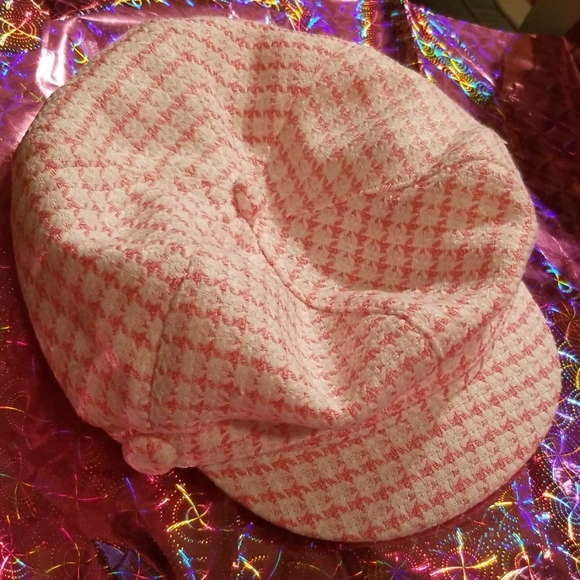 Manhattan Hat Company Accessories - Houndstooth pink cap
